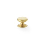 Alexander & Wilks Waltz Round Cupboard Knob on Stepped Rose 25mm ⌀