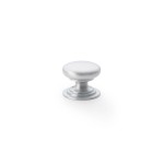 Alexander & Wilks Waltz Round Cupboard Knob on Stepped Rose 25mm ⌀