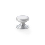 Alexander & Wilks Waltz Round Cupboard Knob on Stepped Rose 32mm ⌀