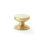 Alexander & Wilks Waltz Round Cupboard Knob on Stepped Rose 38mm ⌀