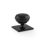 Alexander & Wilks Quantock Cupboard Knob on Square Backplate 34mm ⌀