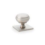 Alexander & Wilks Quantock Cupboard Knob on Square Backplate 34mm ⌀