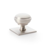 Alexander & Wilks Quantock Cupboard Knob on Square Backplate 38mm ⌀