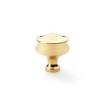 Alexander & Wilks Quantock Cupboard Knob on Square Backplate 38mm ⌀