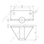 Alexander & Wilks Handle Adapter for Sliding and Folding Door Handles