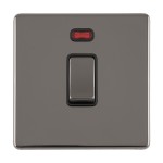 Carlisle Brass Eurolite Concealed 1 Gang 20 Amp Double Pole Switch with Neon Indicator