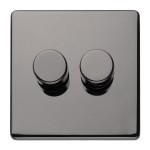 Carlisle Brass Eurolite Concealed 2 Gang 2 Way Push On/Off LED Dimmer