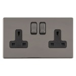 Carlisle Brass Eurolite Concealed 2 Gang 13 Amp Double Pole Switched Socket