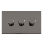 Carlisle Brass Eurolite Concealed 3 Gang 2 Way Push On/Off LED Dimmer