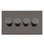 Carlisle Brass Eurolite Concealed 4 Gang 2 Way Push On/Off LED Dimmer