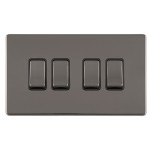 Carlisle Brass Eurolite Concealed 4 Gang 2 Way Rocker Switch