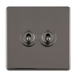 Carlisle Brass Eurolite Concealed 2 Gang 2 Way Toggle Switch