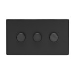 Carlisle Brass Eurolite Concealed 3 Gang 2 Way Push On/Off LED Dimmer