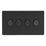 Carlisle Brass Eurolite Concealed 4 Gang 2 Way Push On/Off LED Dimmer