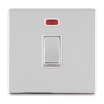 Carlisle Brass Eurolite Concealed 1 Gang 20 Amp Double Pole Switch with Neon Indicator