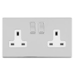 Carlisle Brass Eurolite Concealed 2 Gang 13 Amp Double Pole Switched Socket