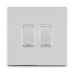 Carlisle Brass Eurolite Concealed 2 Gang 2 Way Rocker Switch