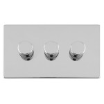 Carlisle Brass Eurolite Concealed 3 Gang 2 Way Push On/Off LED Dimmer