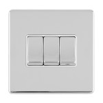 Carlisle Brass Eurolite Concealed 3 Gang 2 Way Rocker Switch