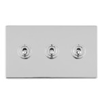 Carlisle Brass Eurolite Concealed 3 Gang 2 Way Toggle Switch