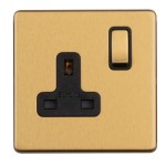 Carlisle Brass Eurolite Concealed Single 13 Amp Double Pole Switched Socket 