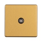 Carlisle Brass Eurolite Concealed 1 Gang Isolated TV Coaxial Socket