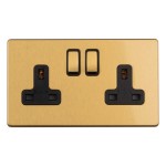 Carlisle Brass Eurolite Concealed 2 Gang 13 Amp Double Pole Switched Socket