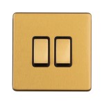 Carlisle Brass Eurolite Concealed 2 Gang 2 Way Rocker Switch