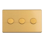 Carlisle Brass Eurolite Concealed 3 Gang 2 Way Push On/Off LED Dimmer