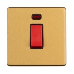 Carlisle Brass Eurolite Concealed 45 Amp Double Pole Switch with Neon Indicator