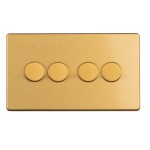 Carlisle Brass Eurolite Concealed 4 Gang 2 Way Push On/Off LED Dimmer