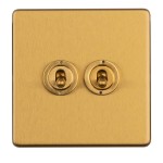 Carlisle Brass Eurolite Concealed 2 Gang 2 Way Toggle Switch