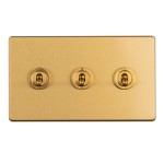 Carlisle Brass Eurolite Concealed 3 Gang 2 Way Toggle Switch