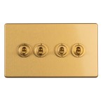 Carlisle Brass Eurolite Concealed 4 Gang 2 Way Toggle Switch