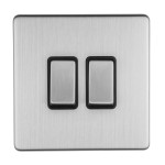 Carlisle Brass Eurolite Concealed 2 Gang 2 Way Rocker Switch