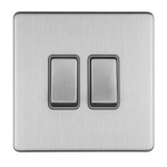 Carlisle Brass Eurolite Concealed 2 Gang 2 Way Rocker Switch