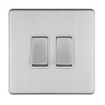 Carlisle Brass Eurolite Concealed 2 Gang 2 Way Rocker Switch