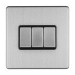 Carlisle Brass Eurolite Concealed 3 Gang 2 Way Rocker Switch