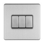 Carlisle Brass Eurolite Concealed 3 Gang 2 Way Rocker Switch