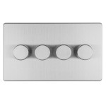 Carlisle Brass Eurolite Concealed 4 Gang 2 Way Push On/Off LED Dimmer