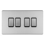 Carlisle Brass Eurolite Concealed 4 Gang 2 Way Rocker Switch