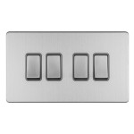 Carlisle Brass Eurolite Concealed 4 Gang 2 Way Rocker Switch