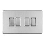 Carlisle Brass Eurolite Concealed 4 Gang 2 Way Rocker Switch