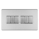 Carlisle Brass Eurolite Concealed 6 Gang 2 Way Rocker Switch