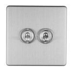 Carlisle Brass Eurolite Concealed 2 Gang 2 Way Toggle Switch