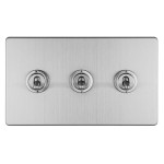 Carlisle Brass Eurolite Concealed 3 Gang 2 Way Toggle Switch