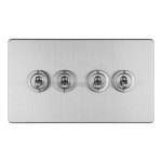 Carlisle Brass Eurolite Concealed 4 Gang 2 Way Toggle Switch