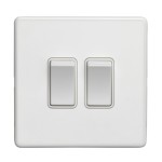 Carlisle Brass Eurolite Concealed 2 Gang 2 Way Rocker Switch