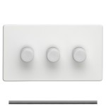 Carlisle Brass Eurolite Concealed 3 Gang 2 Way Push On/Off LED Dimmer