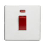 Carlisle Brass Eurolite Concealed 45 Amp Double Pole Switch with Neon Indicator